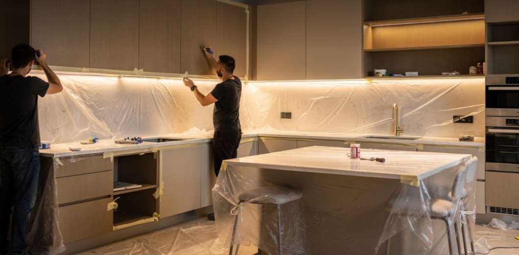 Preserving Countertops and Backsplash During Refacing