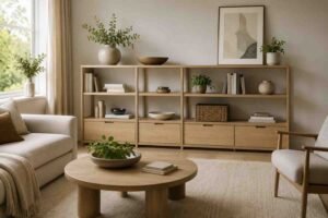 Living Room Storage That Does Not Look Heavy