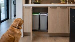Latched Trash And Recycling Cabinets
