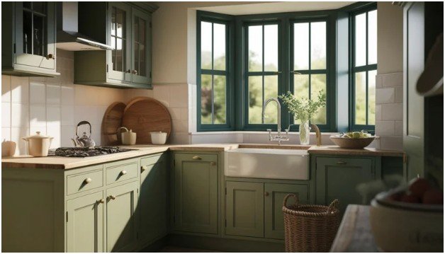 Sage Green and White Oak