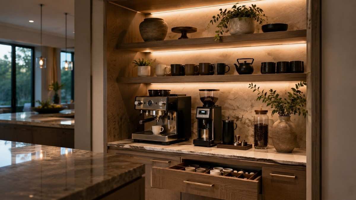 Space-Saving Kitchen Coffee Station Idea You’ll Want To Try